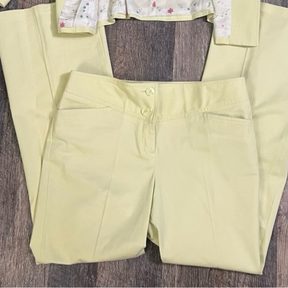 Nicole by Nicole Miller Light Yellow Women's Trousers